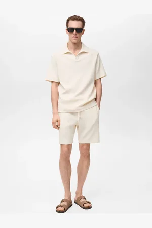 MANGO Polo texture regular fit