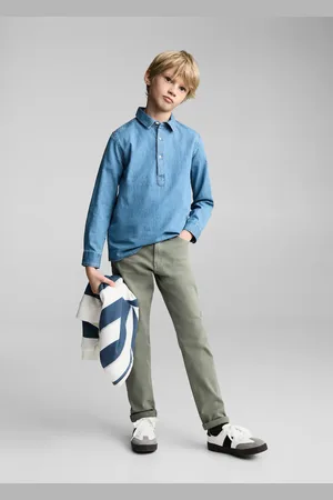 MANGO Camicia denim collo polo
