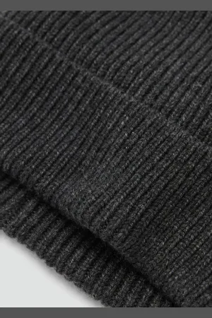 MANGO Cappello misto lana e cashmere coste