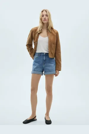 MANGO Short denim mom-fit
