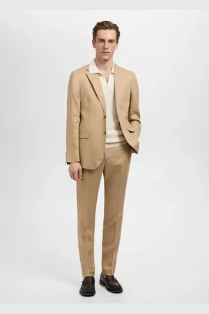 MANGO Pantaloni da completo Amalfi 100% lino slim fit