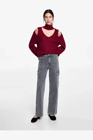 MANGO Pullover oversize spacchi