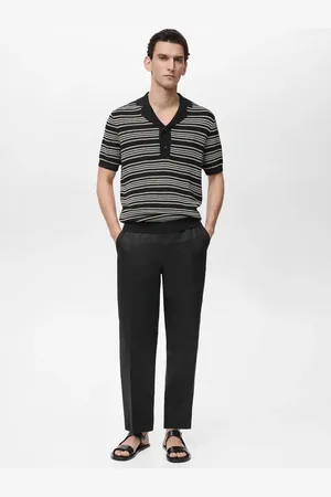 MANGO Polo a righe lavorato a maglia