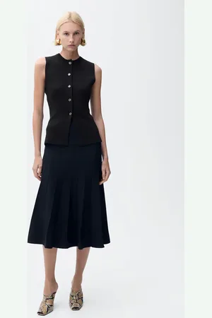 MANGO Gilet maglia sottile bottoni