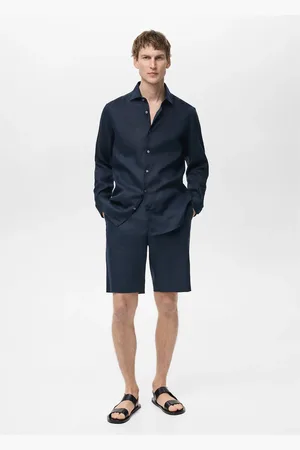 MANGO Bermuda slim-fit 100% lino