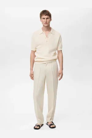 MANGO Polo maglia cotone traforata
