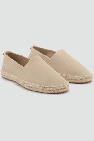 MANGO Espadrillas pelle crosta di cuoio iuta