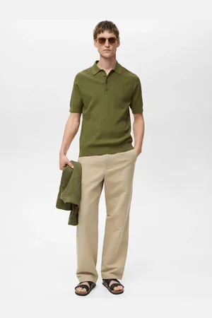 MANGO Polo misto cotone maglia coste