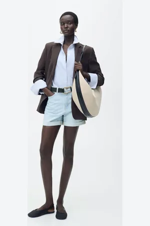 MANGO Short denim mom-fit