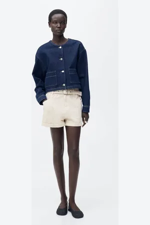 MANGO Shorts paperbag con orlo risvoltato e cintura