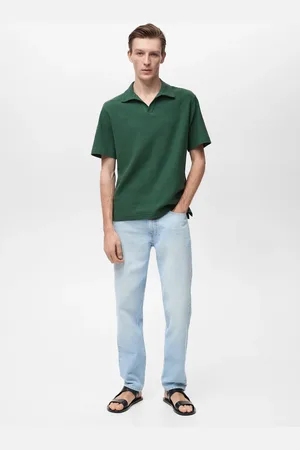MANGO Polo texture regular fit