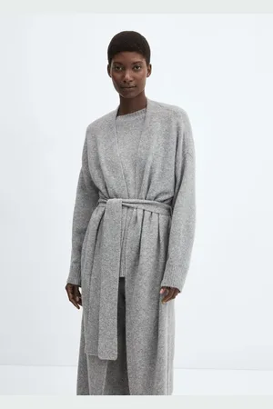 MANGO Cardigan lungo in maglia