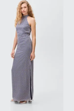 MANGO Vestito stampato con collo all