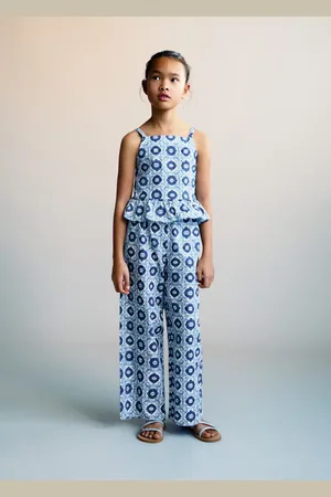 MANGO Pantaloni diritti stampati