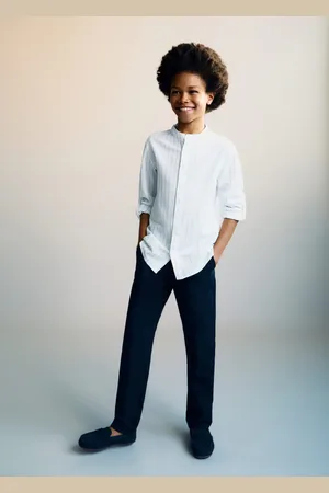 MANGO Pantaloni lino cotone