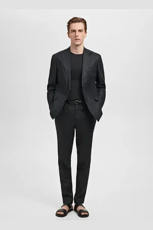 MANGO Pantaloni da completo Amalfi 100% lino slim fit