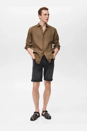 MANGO Bermuda denim slim fit