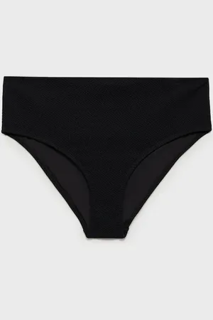 MANGO Slip bikini a vita alta a costine