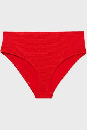 MANGO Slip bikini a vita alta a costine