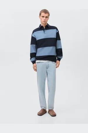 MANGO Felpa righe collo polo