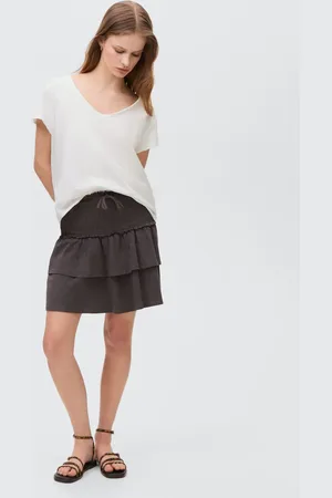 MANGO Maglietta cotone collo a V