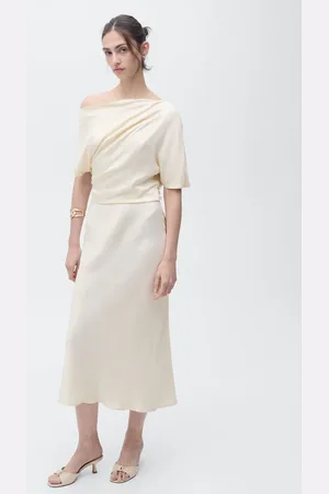 MANGO Vestito midi asimmetrico drappeggiato
