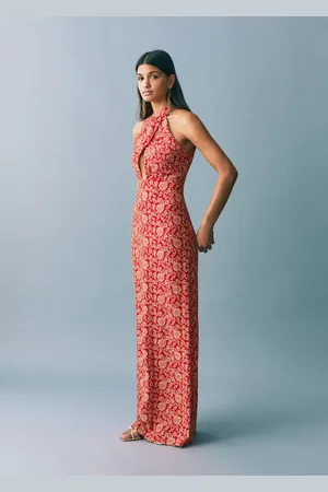 MANGO Vestito stampato con collo all