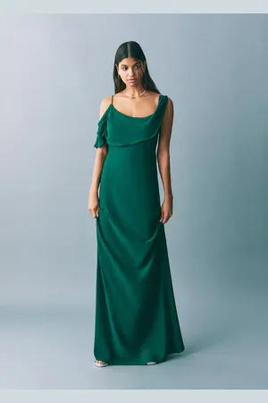 MANGO Vestito chiffon asimmetrico volant
