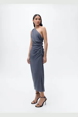 MANGO Vestito asimmetrico dettagli increspati