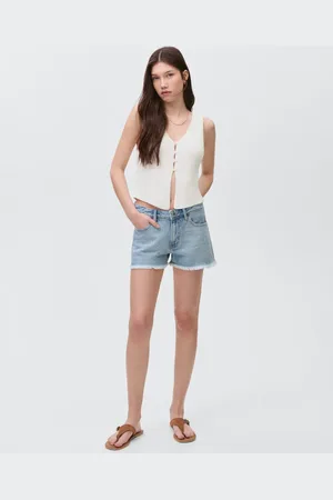 MANGO Shorts denim strass