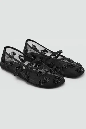 MANGO Ballerine mesh fascia ricamo paillettes