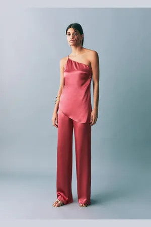 MANGO Pantaloni dritti satinati