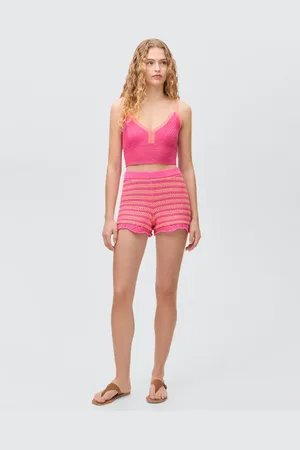 MANGO Shorts crochet a contrasto