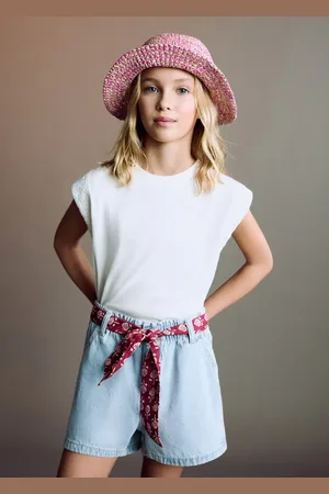 MANGO Short jeans fiocco