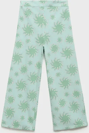 MANGO Pantaloni diritti stampati