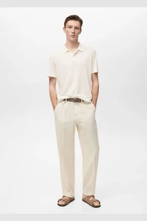 MANGO Polo lino slim-fit