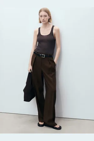 MANGO Pantaloni wideleg pinces