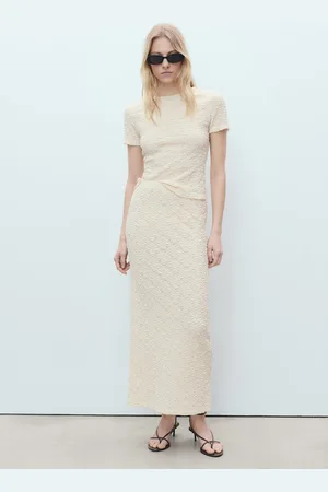 MANGO Maglietta misto cotone texture