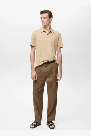 MANGO Polo lino slim-fit