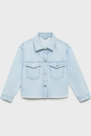 MANGO Giubbotto denim orlo sfilacciato
