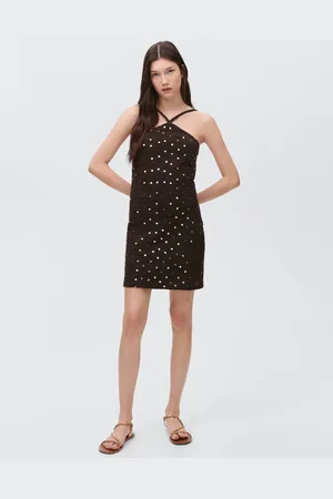 MANGO Vestito crochet paillettes
