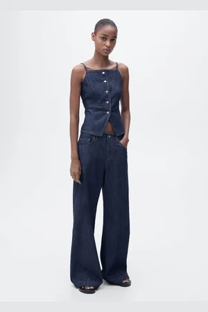 MANGO Jeans wideleg vita media