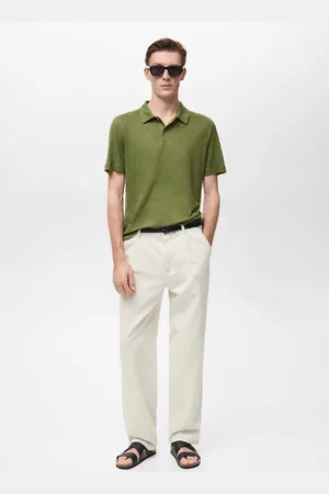 MANGO Polo lino slim-fit
