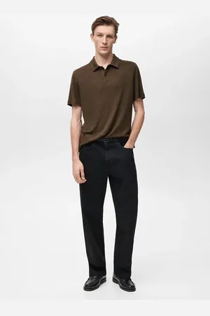 MANGO Polo lino slim-fit