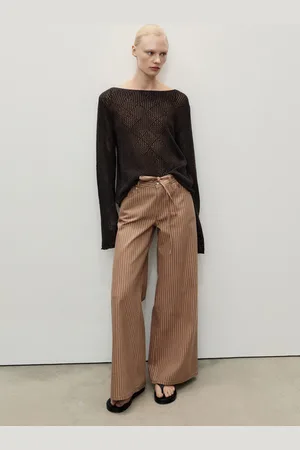 MANGO Jeans wideleg righe vita bassa cintura