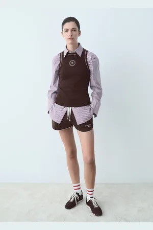 MANGO Short cotone messaggio stampato