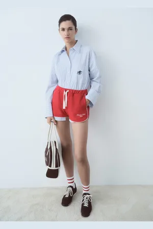 MANGO Short cotone messaggio stampato