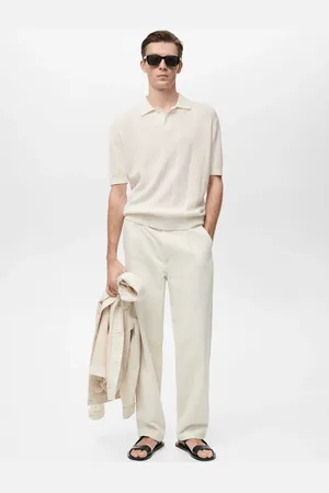 MANGO Polo maglia struttura righe