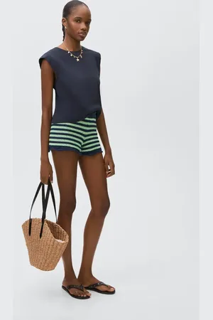 MANGO Shorts crochet a contrasto