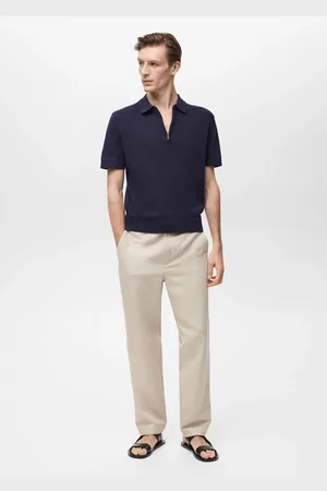 MANGO Polo maglia collo zip